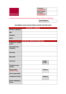 Ficha solicitud de nuevo centro de prácticas