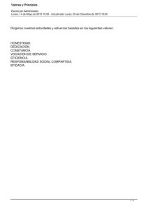 Valores y Principios