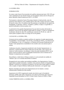 Apuntes sobre la guerra fría para primero de bachillerato