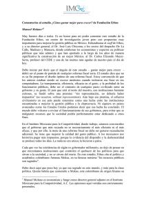 Descarga aquí los comentarios de Manuel Molano, Director General del IMCO al estudio ¿Cómo gastar mejor para crecer?
