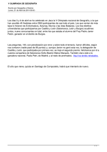 Los días 5 y 6 de abril se ha celebrado... han acudido 45 finalistas entre 2500 participantes de casi todo...