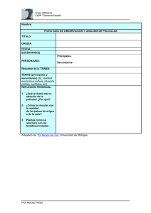 Ficha Análisis de Películas: Guía de Observación