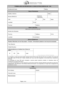 Ficha de Inscripci n Curso ATA