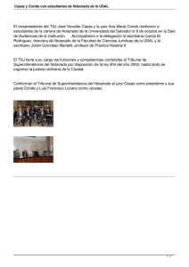 El vicepresidente del TSJ José Osvaldo Casás y la juez... estudiantes de la carrera de Notariado de la Universidad del...