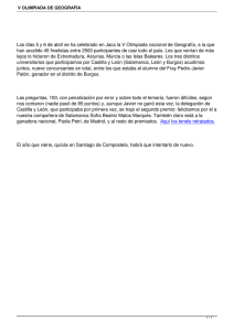 Los días 5 y 6 de abril se ha celebrado... han acudido 45 finalistas entre 2500 participantes de casi todo...