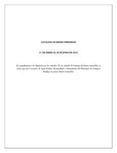 CATALOGO DE BIENES INMUEBLES