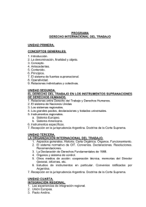 Derecho Internacional del Trabajo (Optativa)
