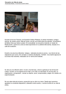 Durante la hora de Técnicas  de Expresión Gráfico-Plásticas, la... alumna  de nuestro centro, Alba de Juana, nos dio...