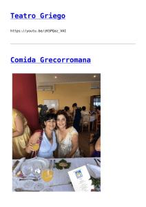 Teatro Griego Comida Grecorromana