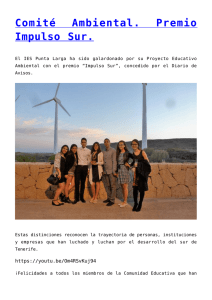 Comité  Ambiental.  Premio Impulso Sur.