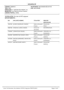 LISTADO DEL CEIP AGUADULCE