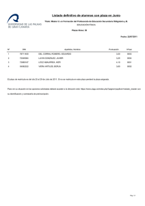 listado definitivo con plaza form. prof. EDUCACION FISICA