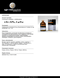 AGROSONA® Solución Inyectable Combinación antibiótica - antiinflamatoria Formulación