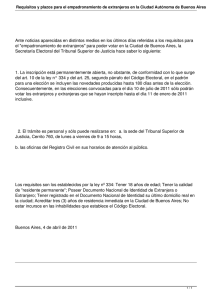 Ante noticias aparecidas en distintos medios en los últimos días... el &#34;empadronamiento de extranjeros&#34; para poder votar en la Ciudad...