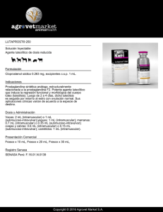 LUTAPROST® 250 Solución Inyectable Agente luteolítico de dosis reducida Formulación