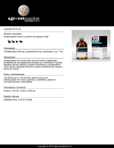 FASIJECT® PLUS Solución Inyectable Antiparasitario interno y externo de espectro total Formulación