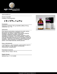 VENTOCARDYL® Solución Inyectable Analéptico Cardiorespiratorio Formulación