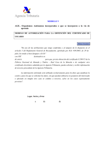 2 Modelo de autorización para la obtención del Certificado de usuario