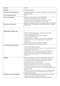 Nombre Apellidos Facultad y año de Titulación Año de Especialización