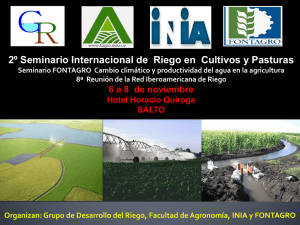 Riego en cultivos y pasturas afiche