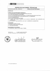 ESPECIFICACIONES TÉCNICAS
