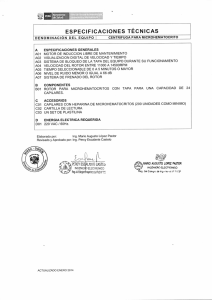 ESPECIFICACIONES TÉCNICAS