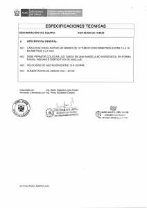 ESPECIFICACIONES TECNICAS Ministerio PERÚ de Salud