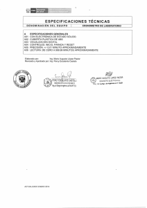 ESPECIFICACIONES TÉCNICAS