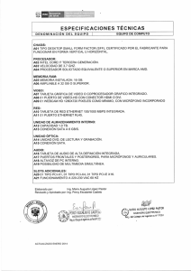 ESPECIFICACIONES TÉCNICAS