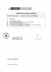 ESPECIFICACIONES TECNICAS