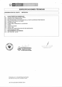 ESPECIFICACIONES TÉCNICAS Ministerio de Salud PERÚ