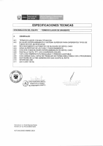 ESPECIFICACIONES TECNICAS