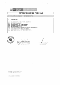 ESPECIFICACIONES TECNICAS Ministerio de Salud