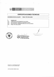 ESPECIFICACIONES TECNICAS