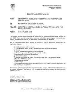 Directiva # 11 de 7 de mayo de 2008