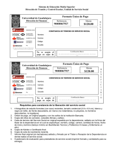 Formato Pago y Requisitos Servicio Social UDG