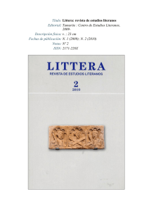 LITTERA; Revista de estudios literanos, nº2