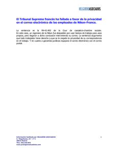 FRANCIA SENTENCIA CORREO