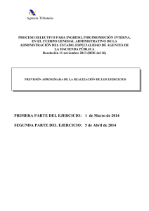 Calendario previsible AHP