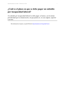 ¿Cuál es el plazo en que se debe pagar un... por incapacidad laboral?