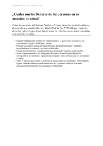 ¿Cuáles son los Deberes de las personas en su