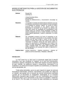 Modelos metadatos para la gestión de los documentos electrónicos