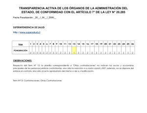 TRANSPARENCIA ACTIVA DE LOS ÓRGANOS DE LA ADMINISTRACIÓN DEL