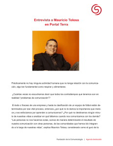 Entrevista a Mauricio Tolosa en Portal Terra