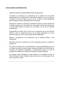 conclusiones gobernabilidad