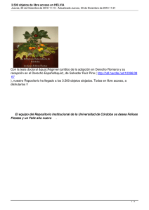 Con la tesis doctoral &amp;quot;Régimen jurídico de la adopción en... recepción en el Derecho Español&amp;quot;, de Salvador Ruiz Pino (