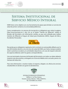 Cartel A filiacion IMSS