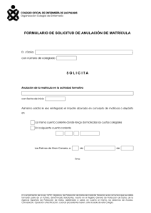 Formulario de Solicitud de Anulación de Matrícula