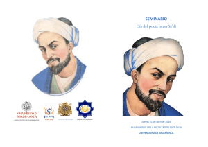 SEMINARIO Día del poeta persa Sa’dí  Jueves 21 de abril de 2016