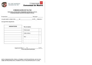 Modelo de comunicaci n de faltas de asistencia